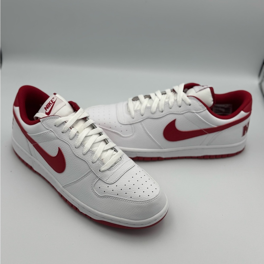 Nike Big Nike Low White & Gym Red Shoes Size 11.5
